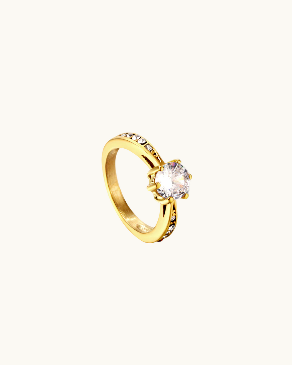 Solitaire Crystal Ring