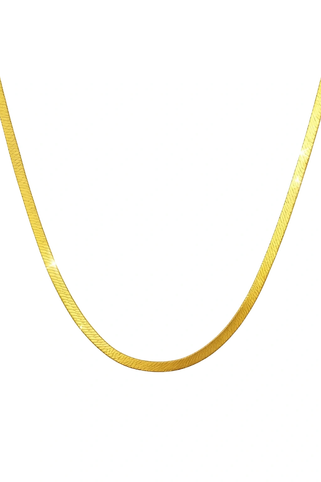 18K Gold Blade Chain Necklace