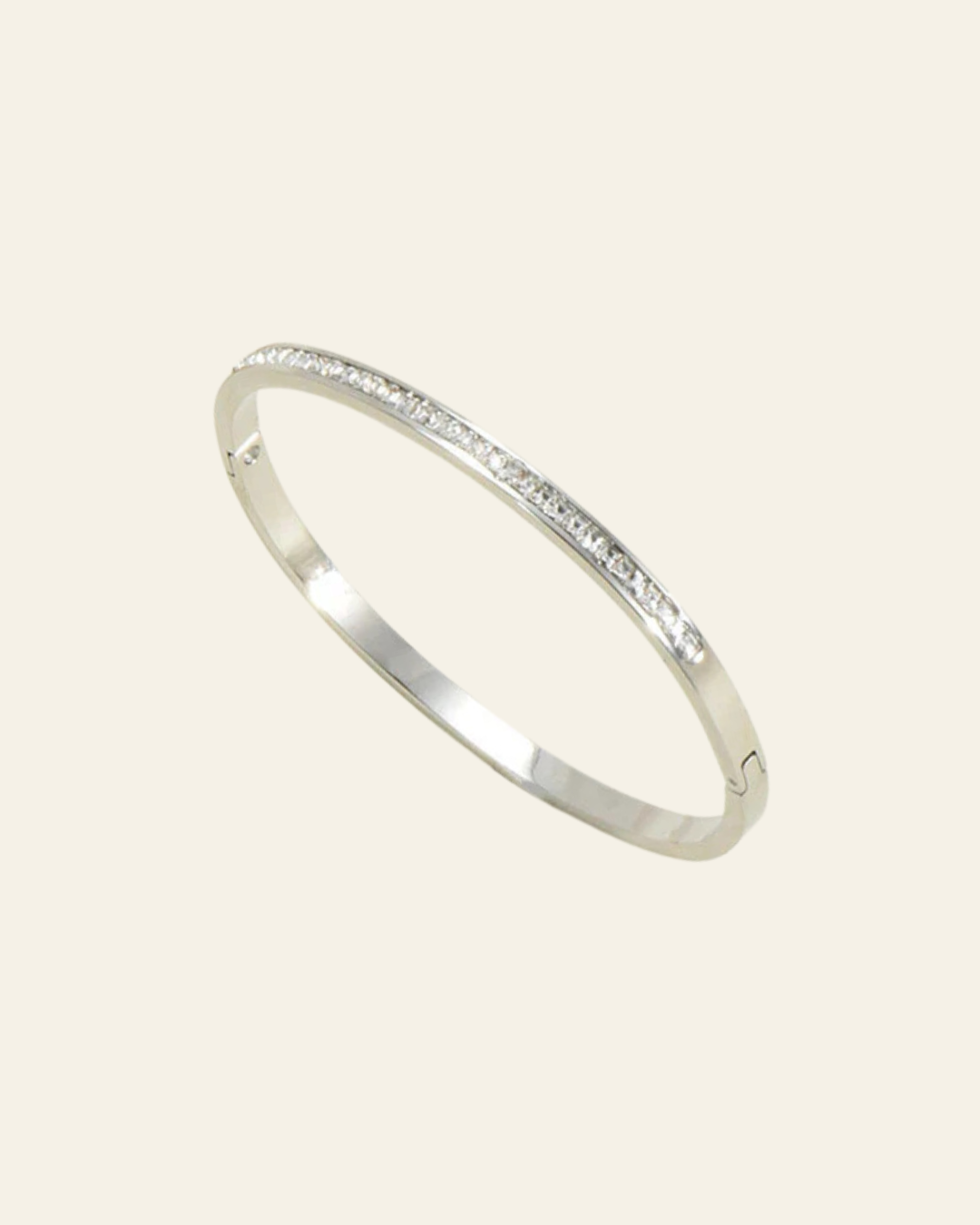 Luminous Grace: Diamond Accent Bangle