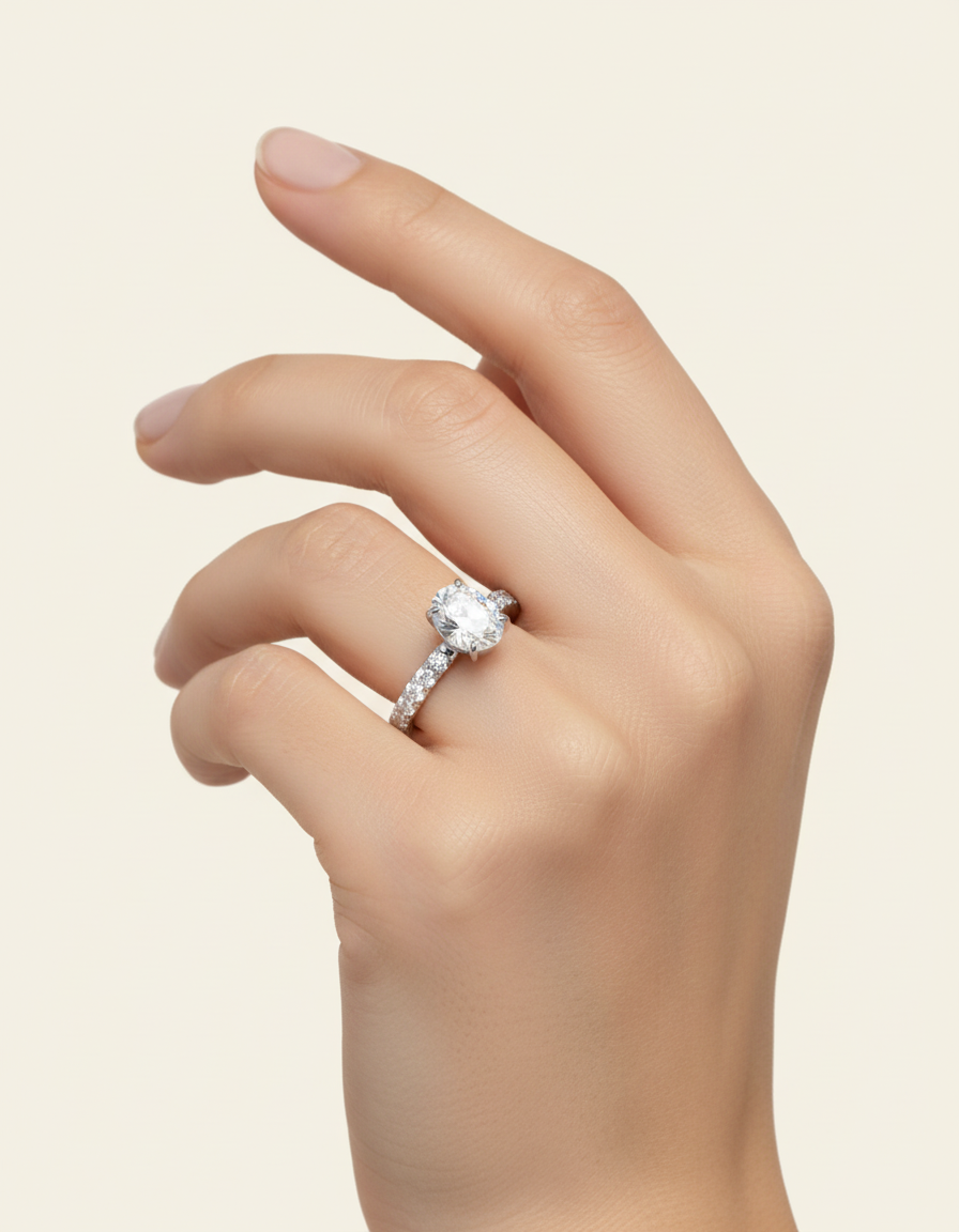 Geometric Stainless Steel Ring - Silver