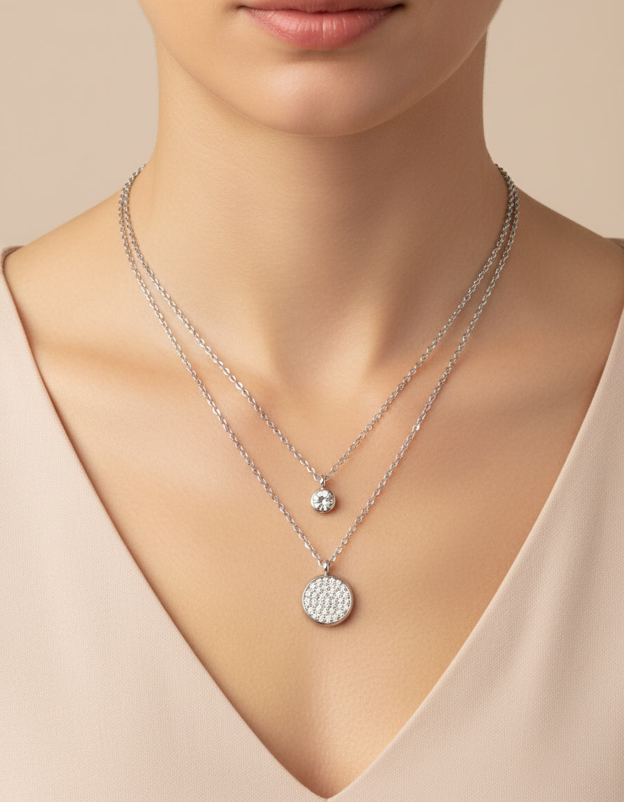 Double Rolo Chain Necklace