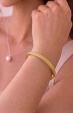 Golden Aura: Textured Shine Bangle