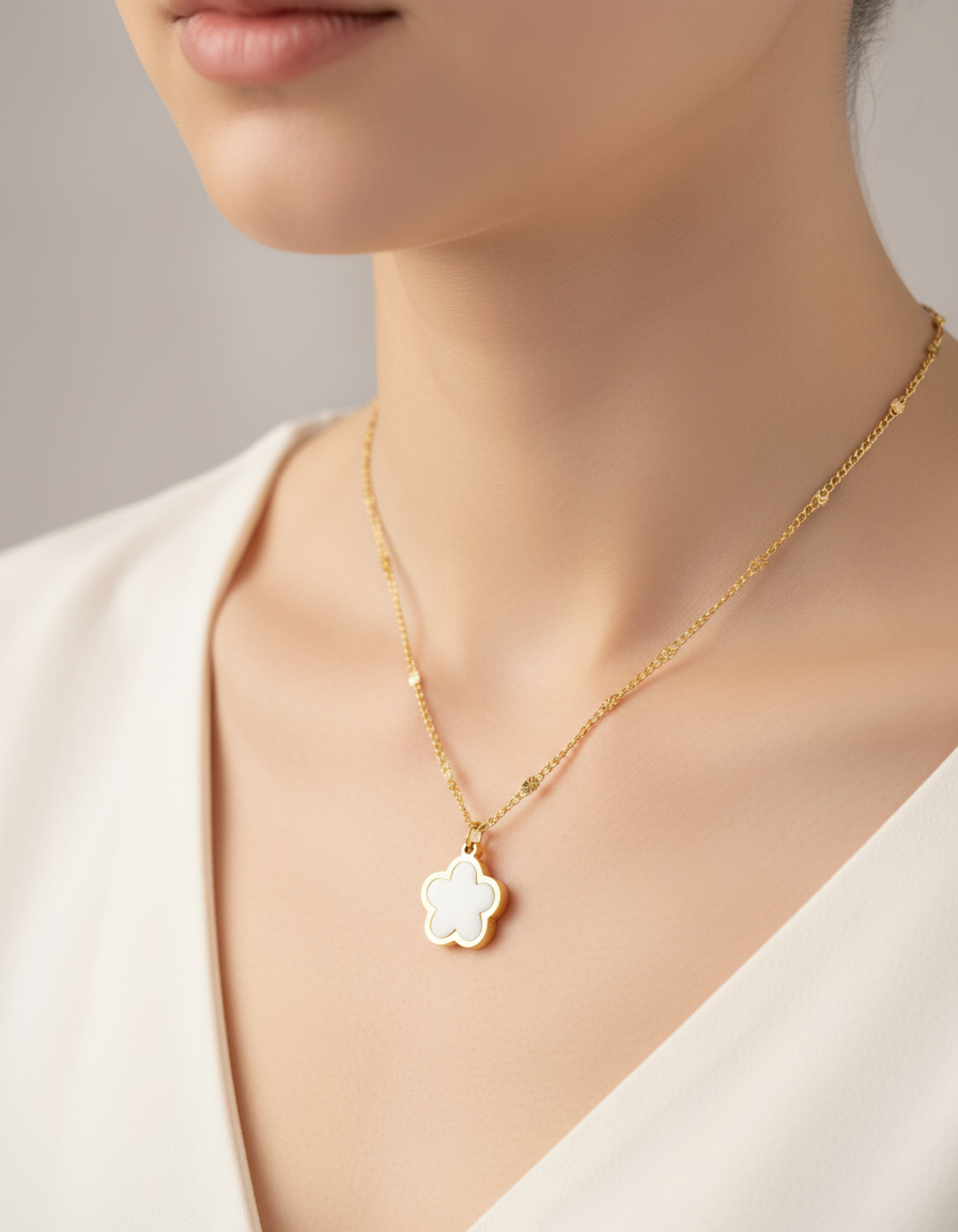 Peach Blossom Pendant Necklace