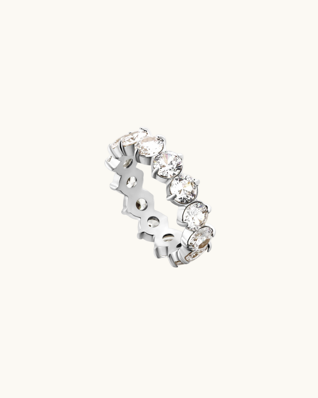 White Stone Eternity Ring