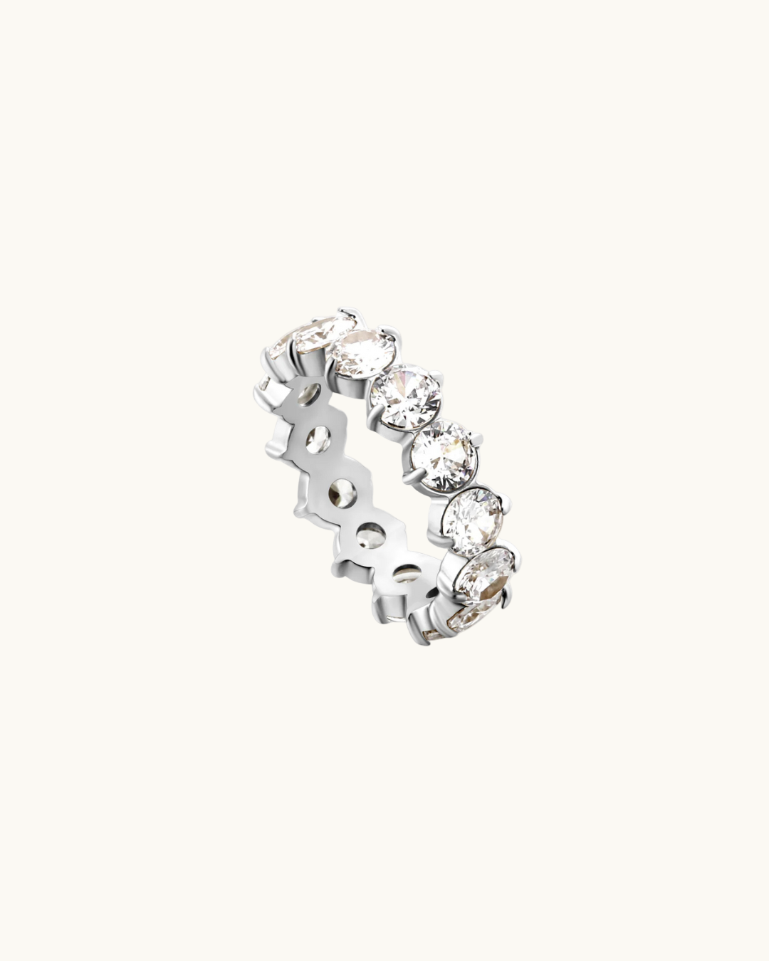 White Stone Eternity Ring