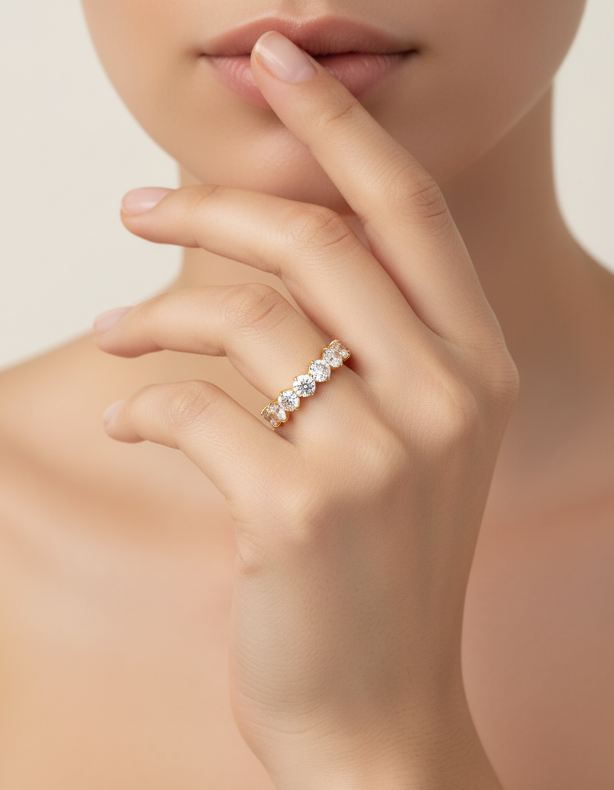 White Stone Eternity Ring