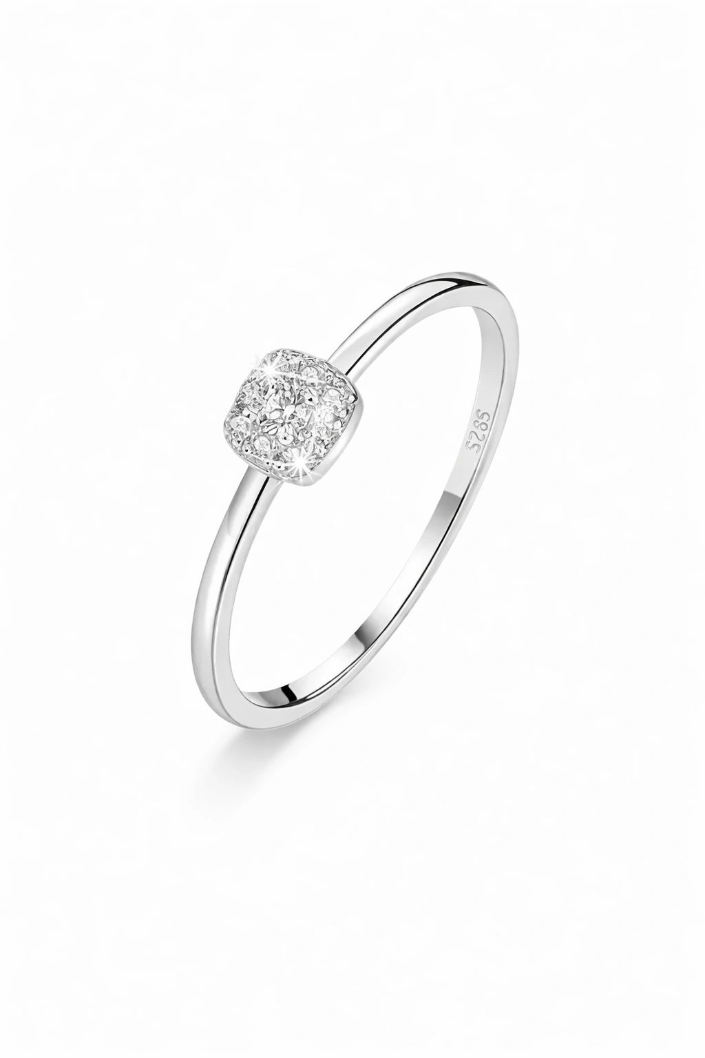 Elegant Square Zircon Ring