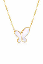 White Shell Butterfly Chain Pendant