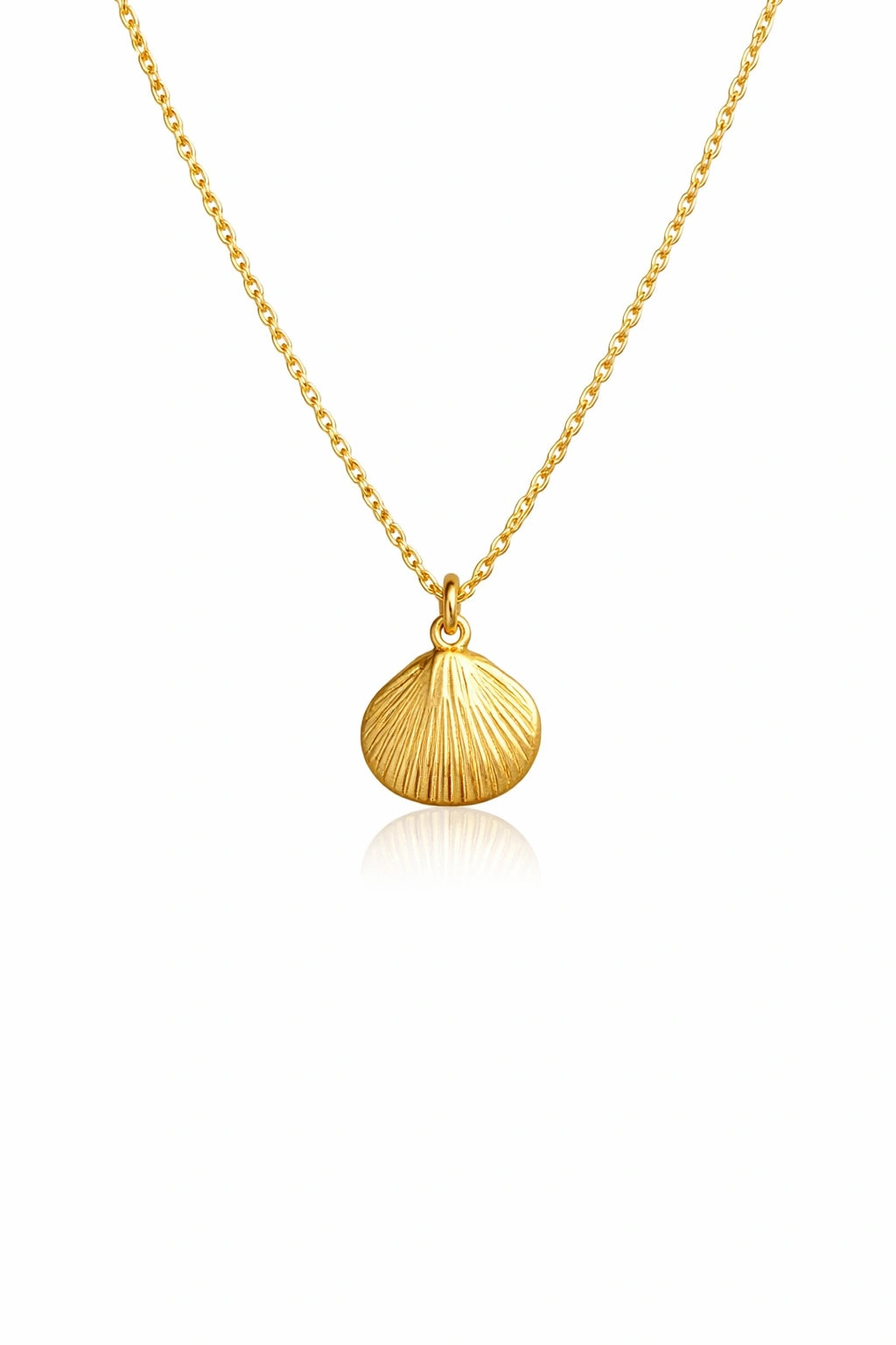 925 Sterling Silver Gold-Plated Shell Necklace
