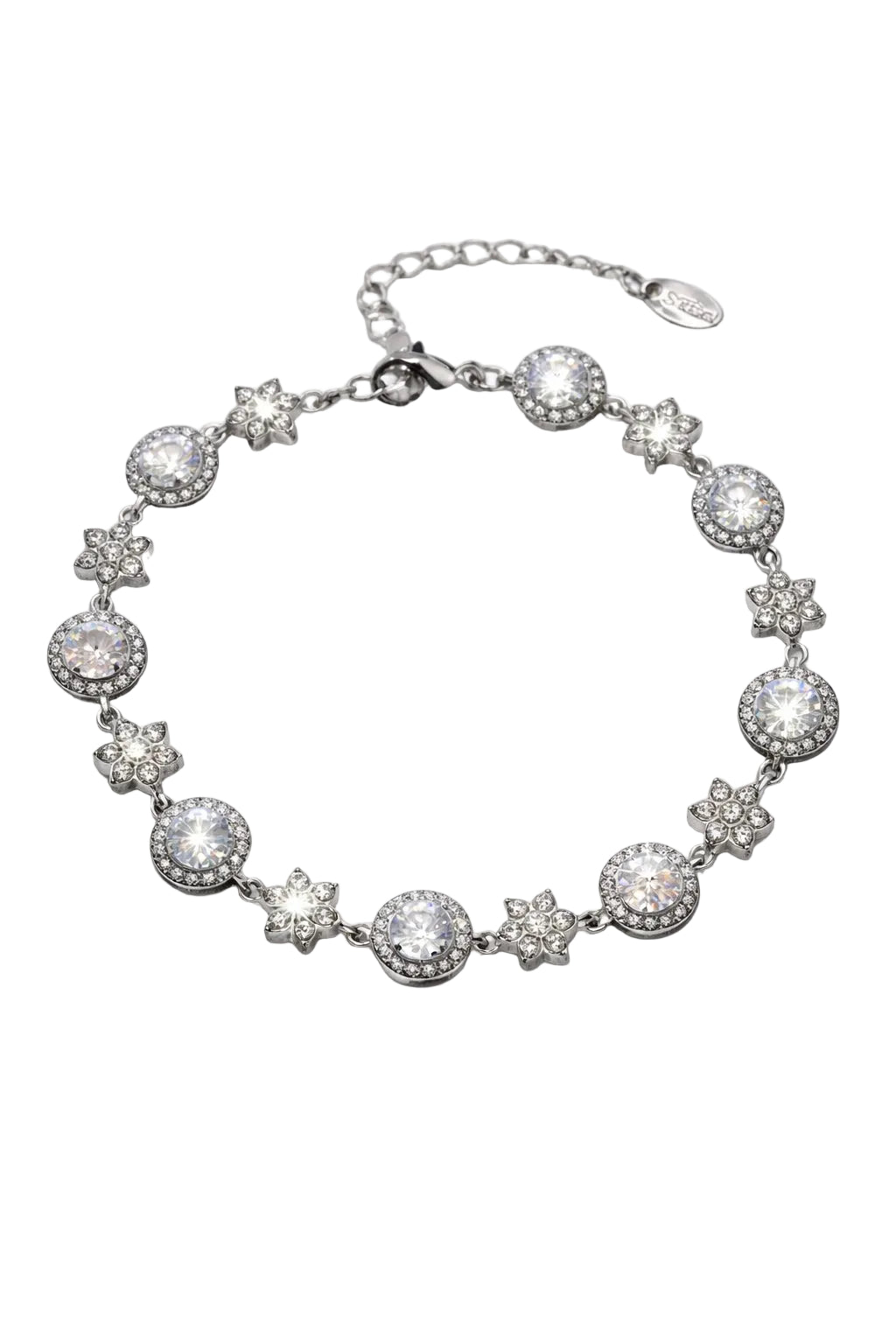 Six-Leaf Flower Zircon Bracelet