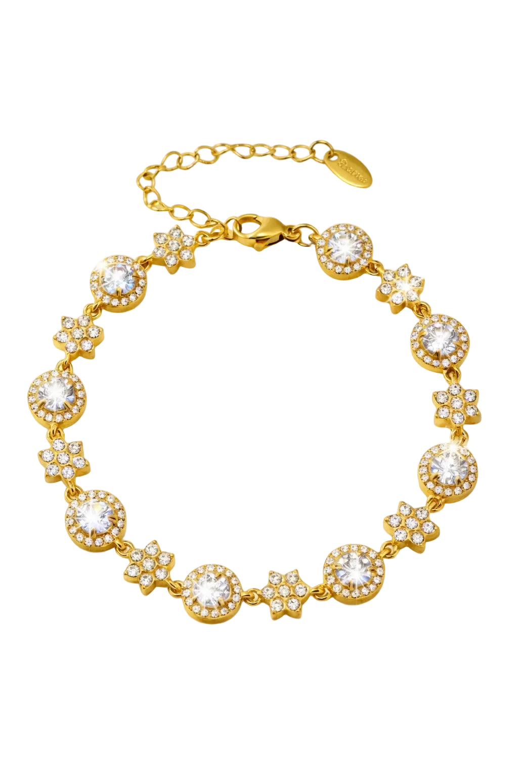 Six-Leaf Flower Zircon Bracelet