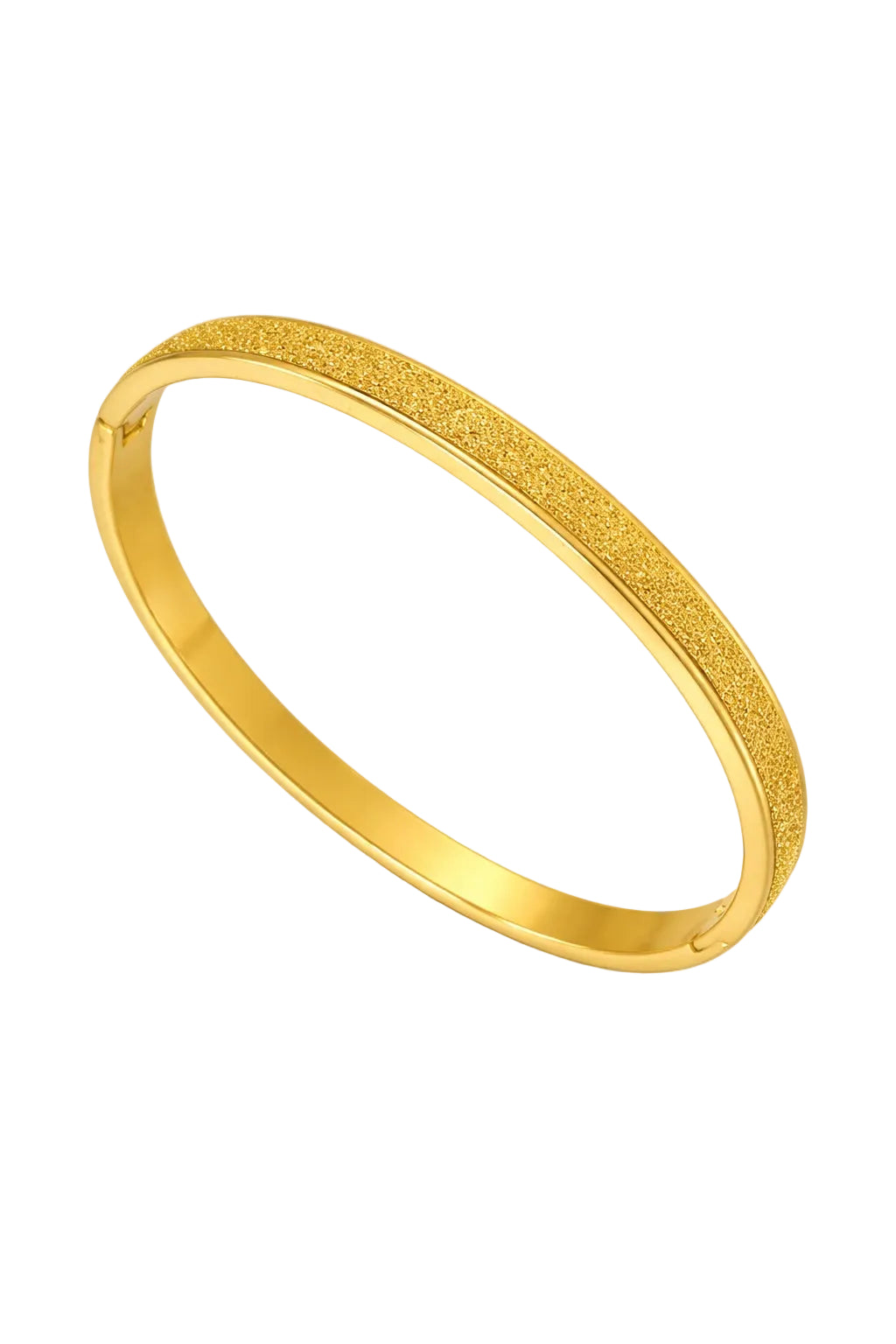 Golden Aura: Textured Shine Bangle