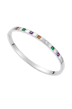 Celestial Radiance: Gemstone Accent Bangle