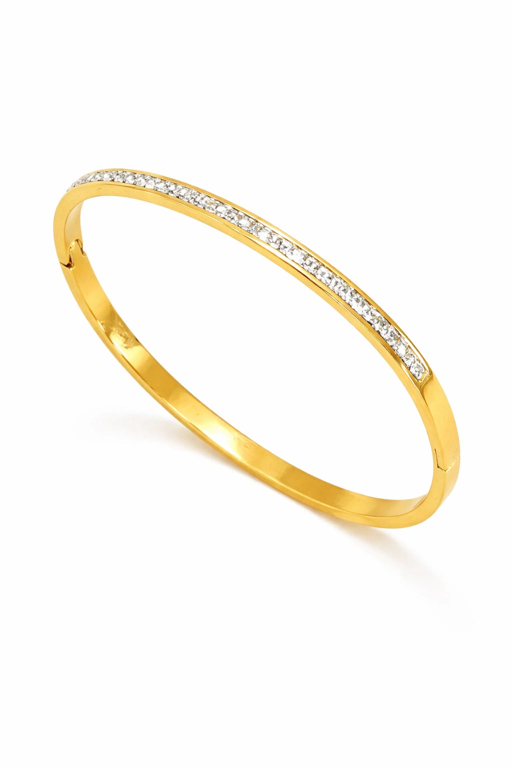 Luminous Grace: Diamond Accent Bangle