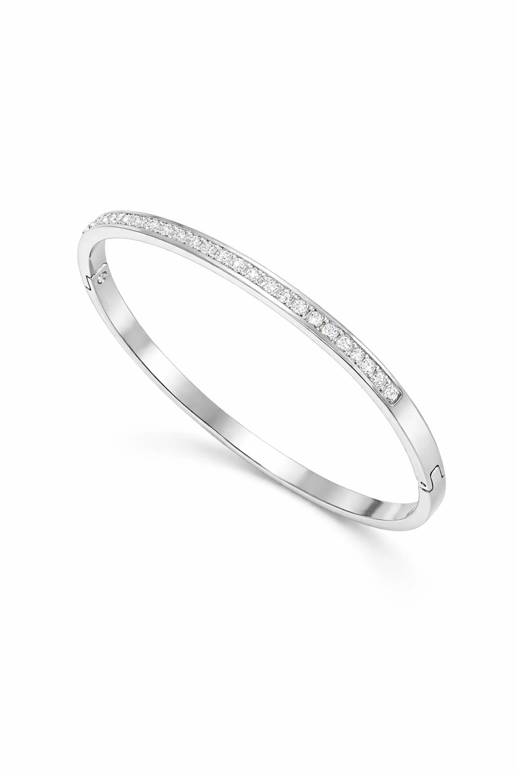 Luminous Grace: Diamond Accent Bangle
