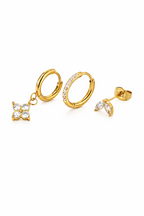Four-Leaf Clover Earring Set (3-Piece)