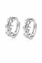 Flower Hoop Earrings
