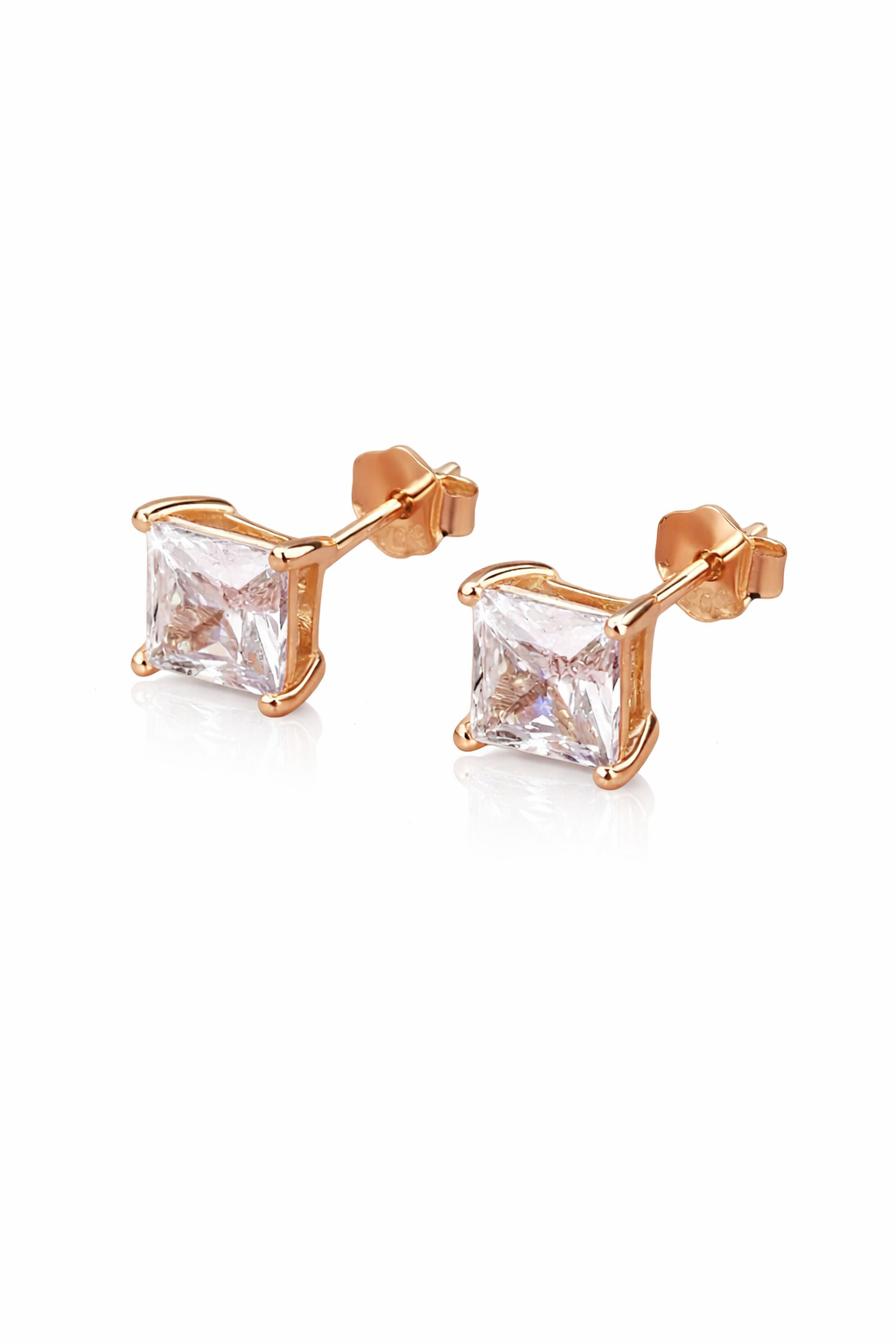 Zircon Square Stud Earrings