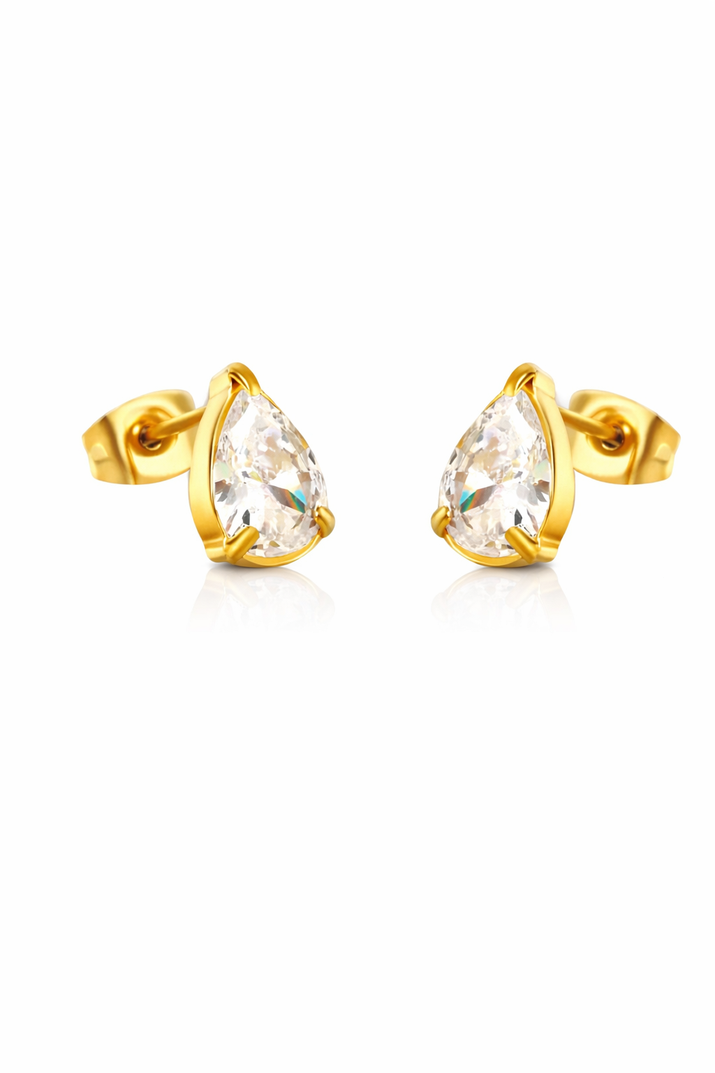 Teardrop Sparkle Studs