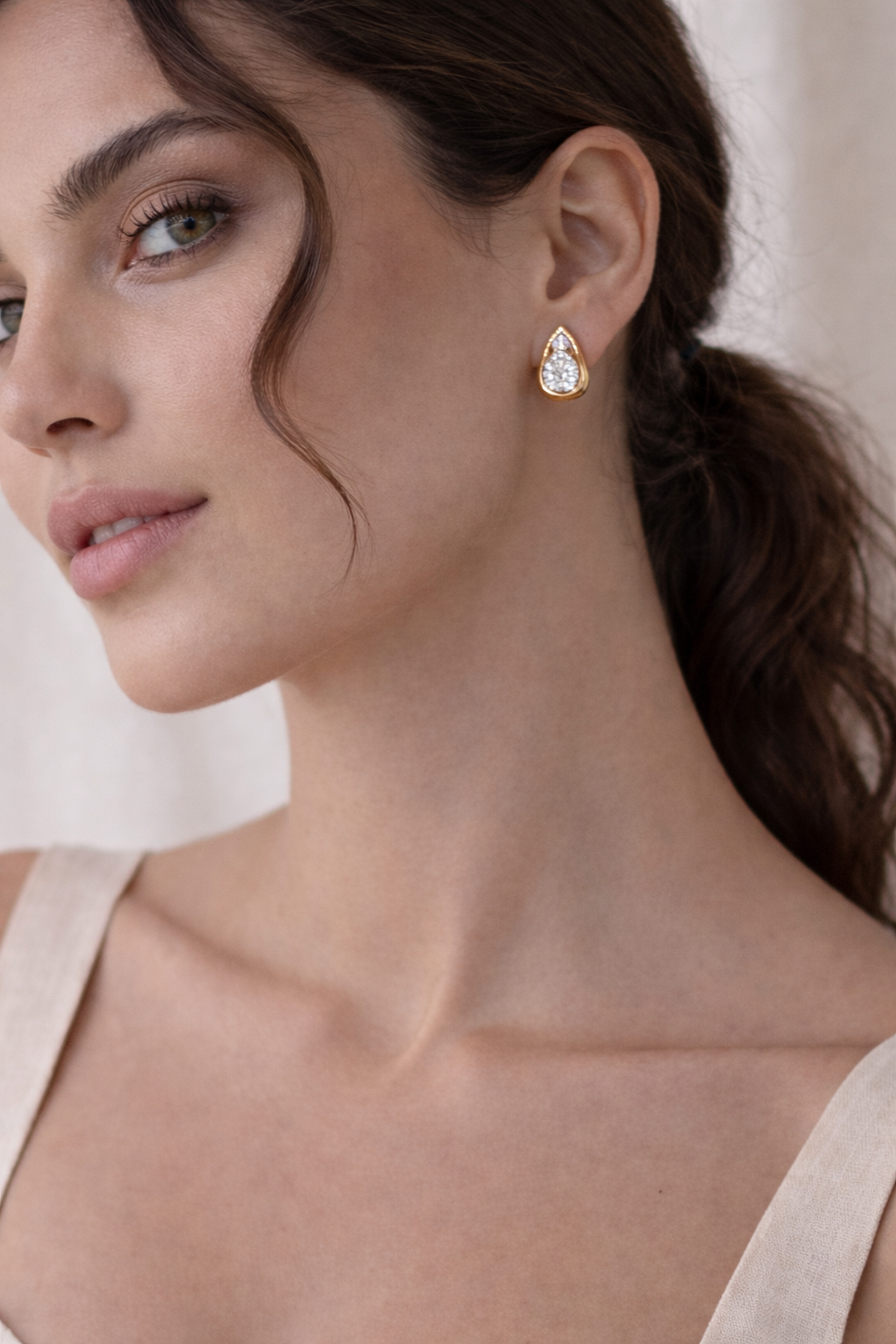 Teardrop Sparkle Studs