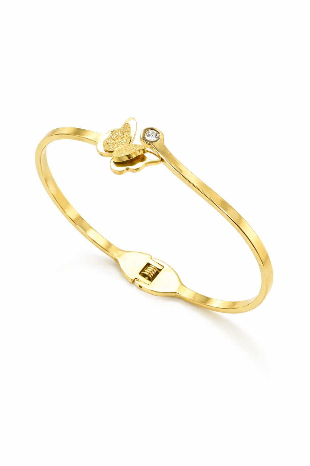 Whisper of Grace: Butterfly Charm Bangle
