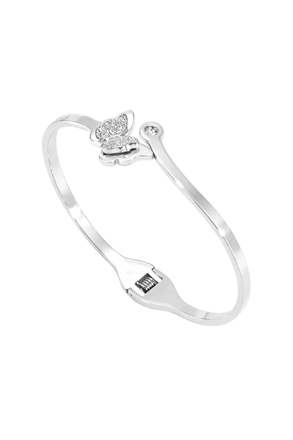 Whisper of Grace: Butterfly Charm Bangle