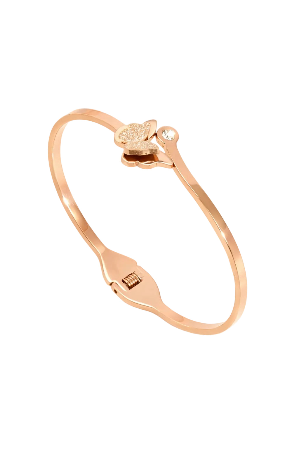 Whisper of Grace: Butterfly Charm Bangle