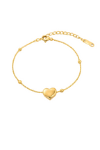 Elegant Titanium Steel Heart-Shaped Bracelet