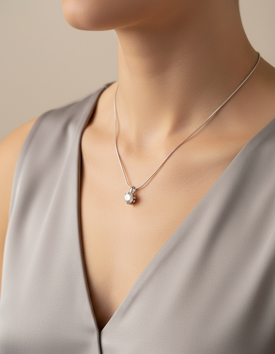 Elegant Glam Zircon Pendant Necklace