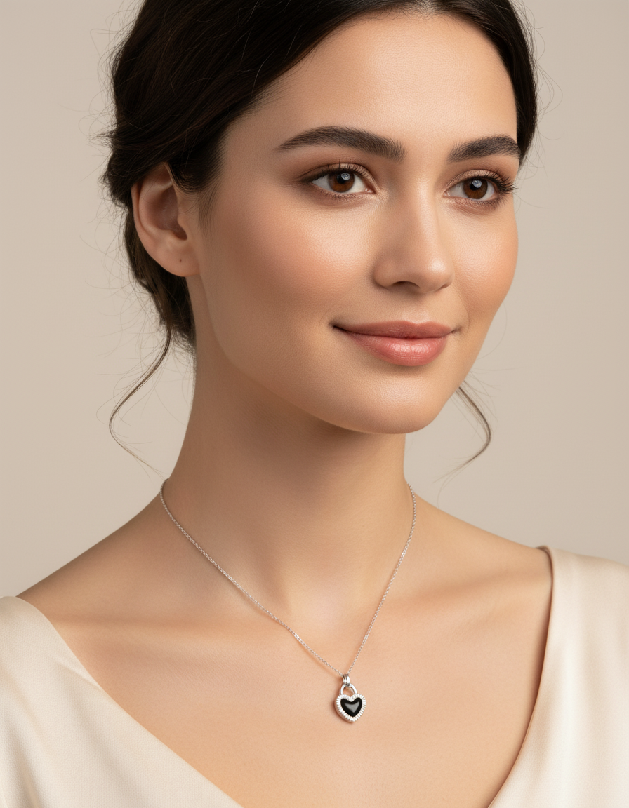 Retro Heart Pendant Necklace