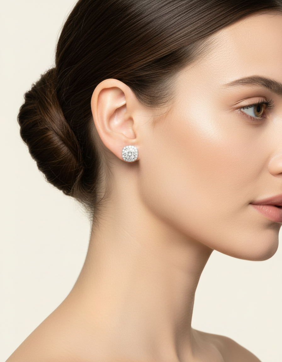 Zircon Geometric Ear Studs