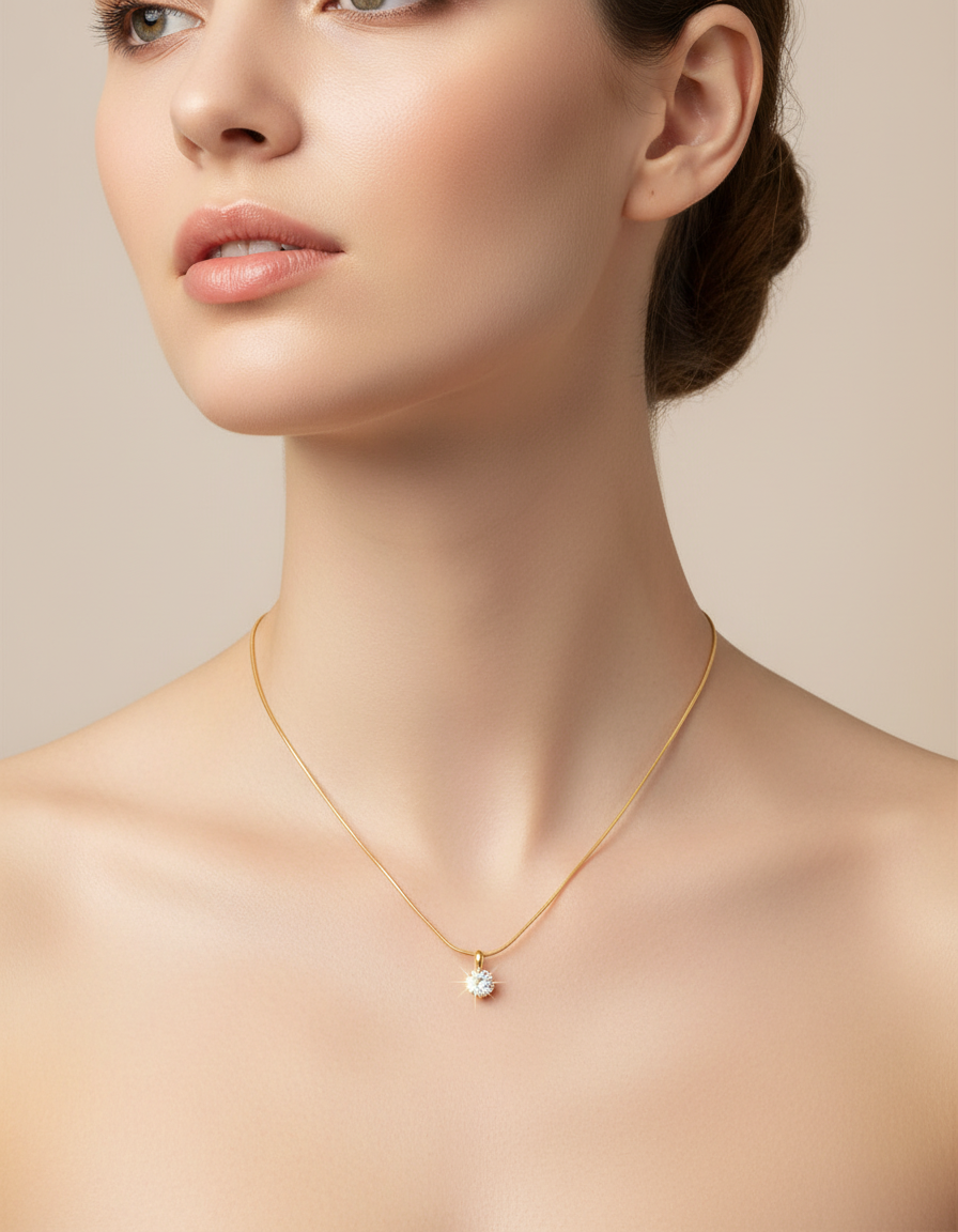 Elegant Glam Zircon Pendant Necklace