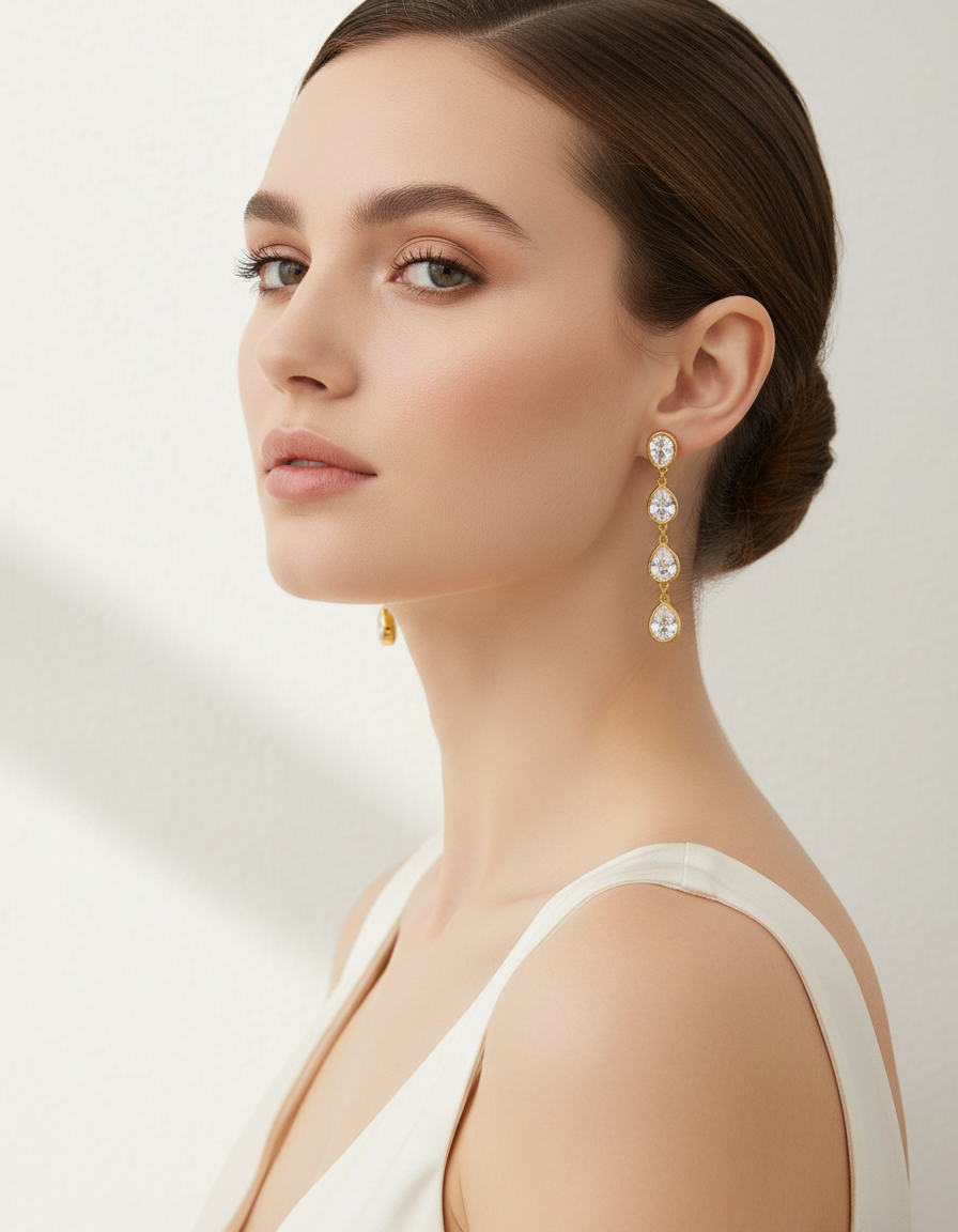 Teardrop Multi-Pendant Earrings