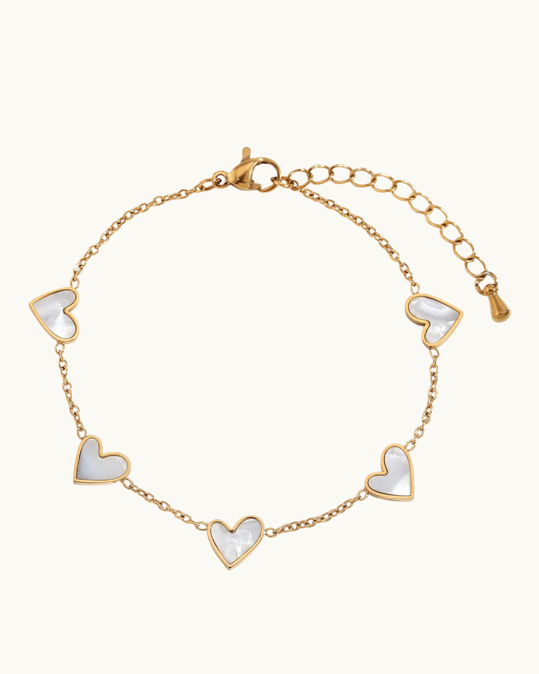 Mother-of-Pearl Heart Bracelet