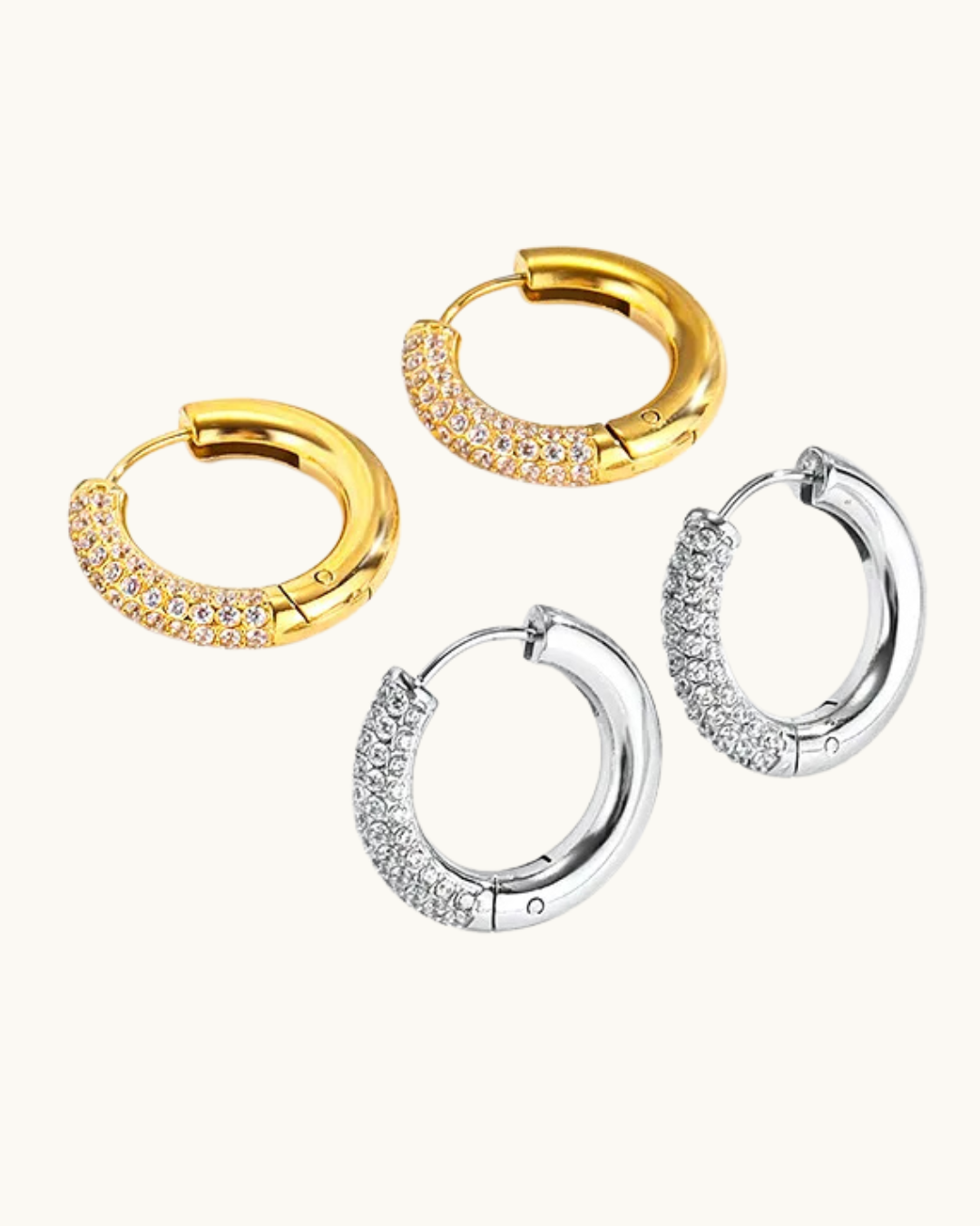 Zévora Aura Solid Hoop Earrings