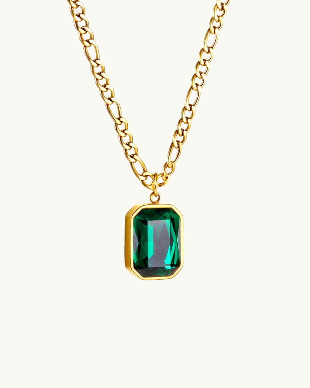 Green Zircon Pendant Necklace