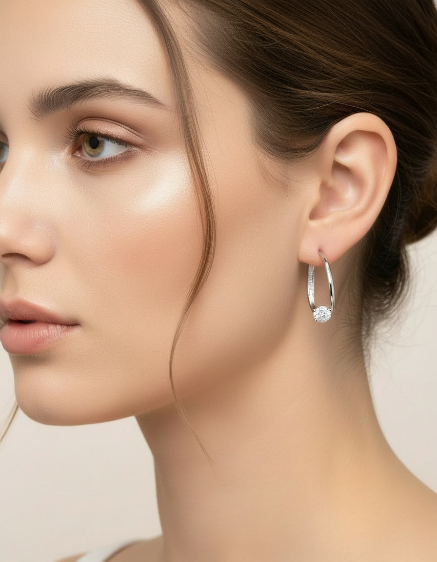 CZ Hoop Earrings