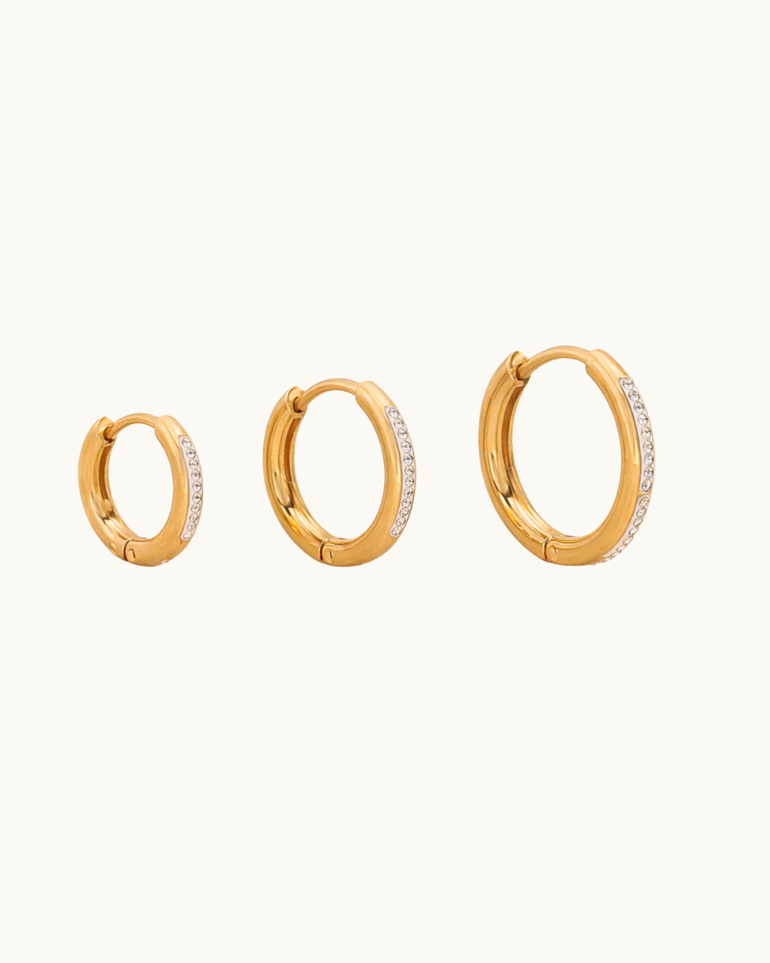 Hoop Earrings with Diamond Accents