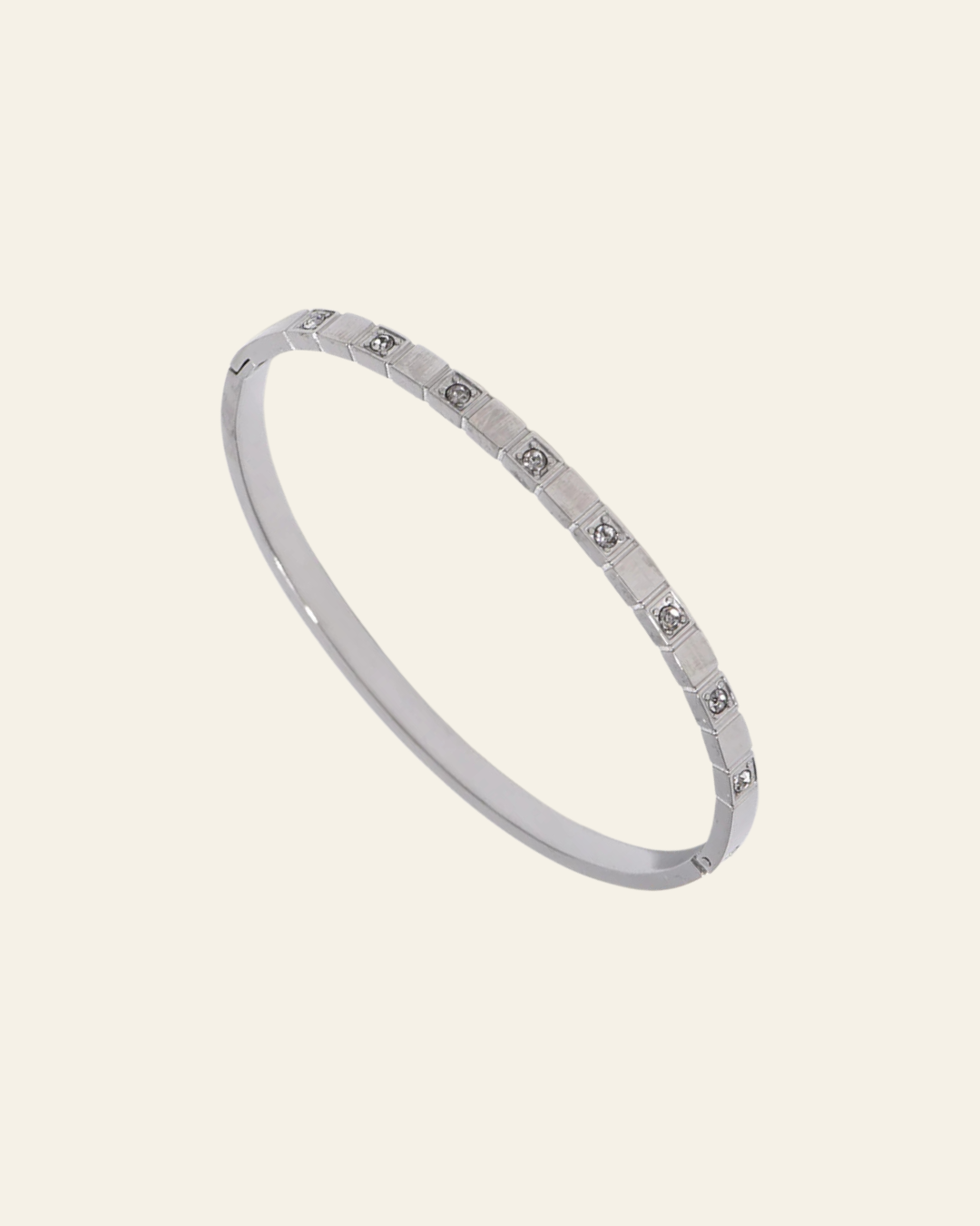 Silver Cubic Zirconia Bangle