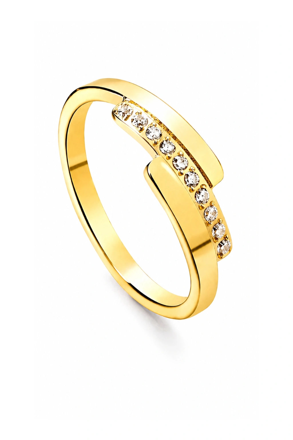 Crystal Edge Band Ring