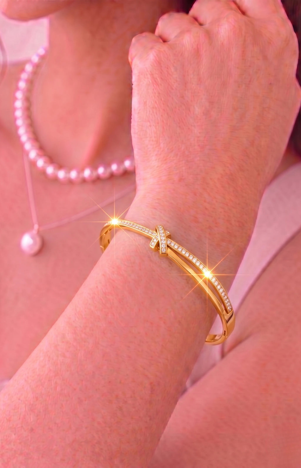 Enchanted Elegance: Bow Accent Bangle
