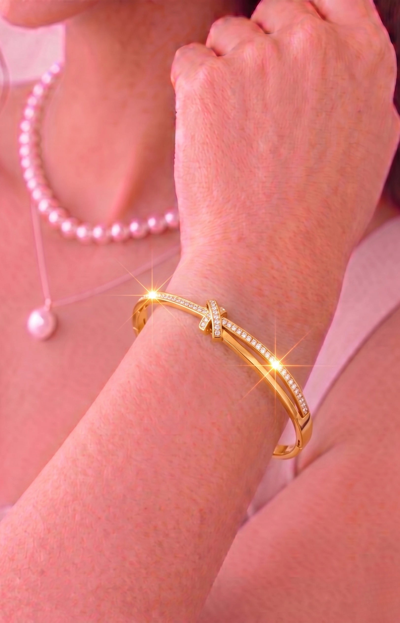 Enchanted Elegance: Bow Accent Bangle