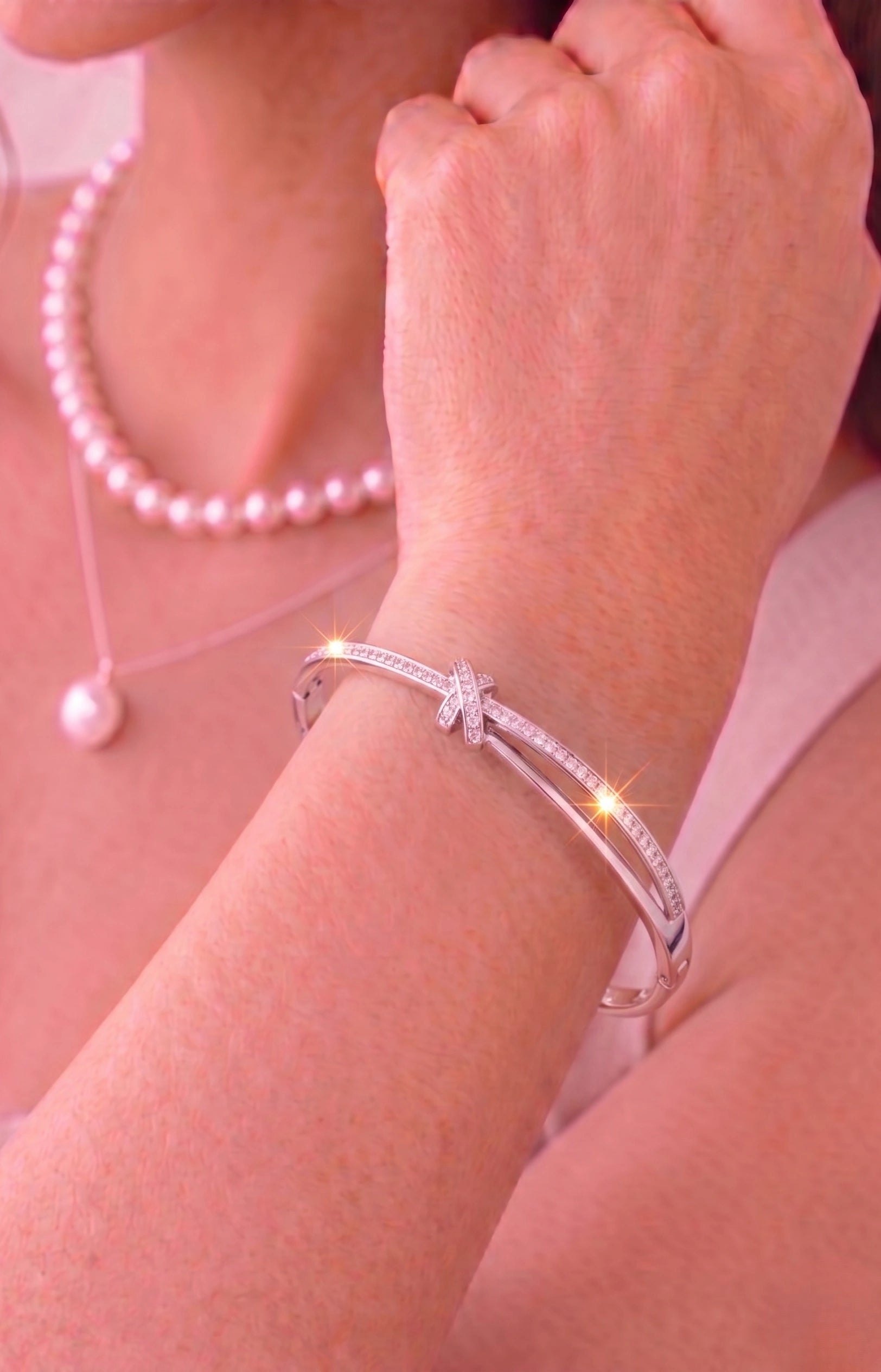 Enchanted Elegance: Bow Accent Bangle