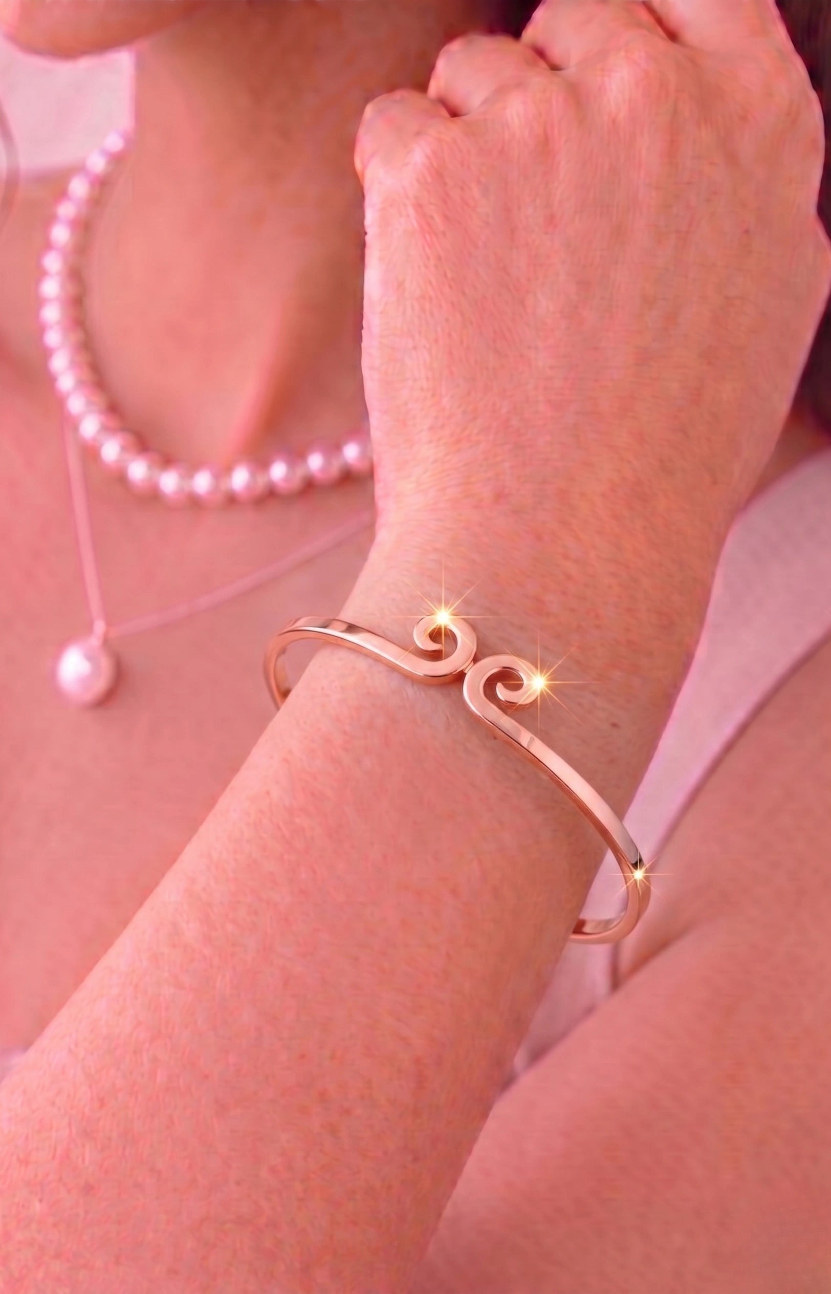 Eternal Swirl: Minimal Charm Bangle