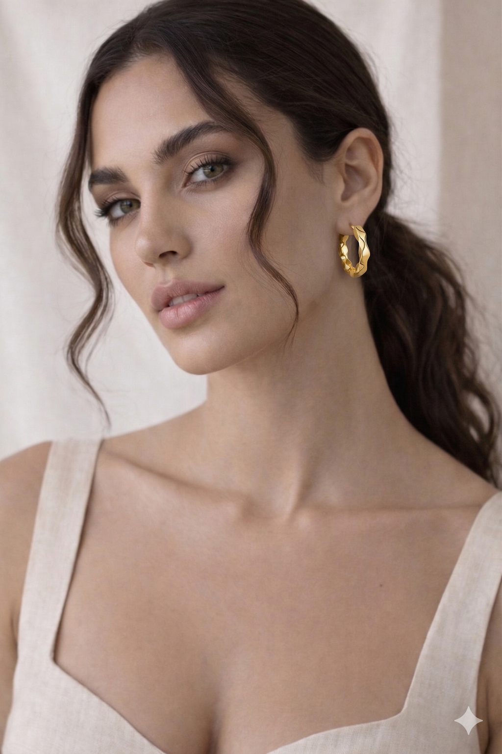 Butterfly Flower Hoop Earrings