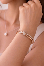 Enchanted Elegance: Bow Accent Bangle