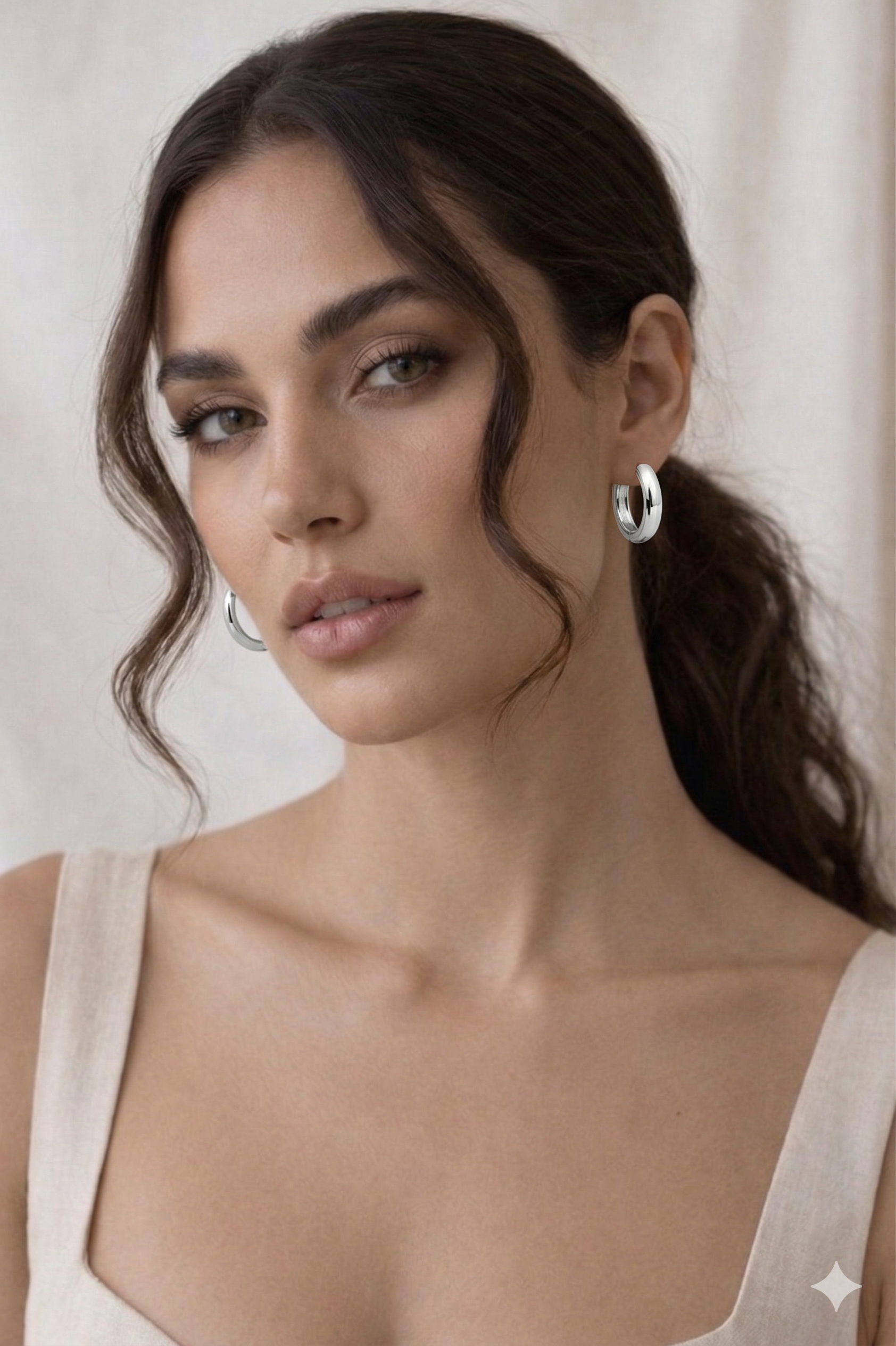 C-Shape Hoop Earrings