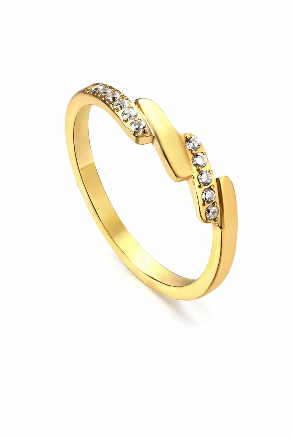Geometric Crystal Band Ring
