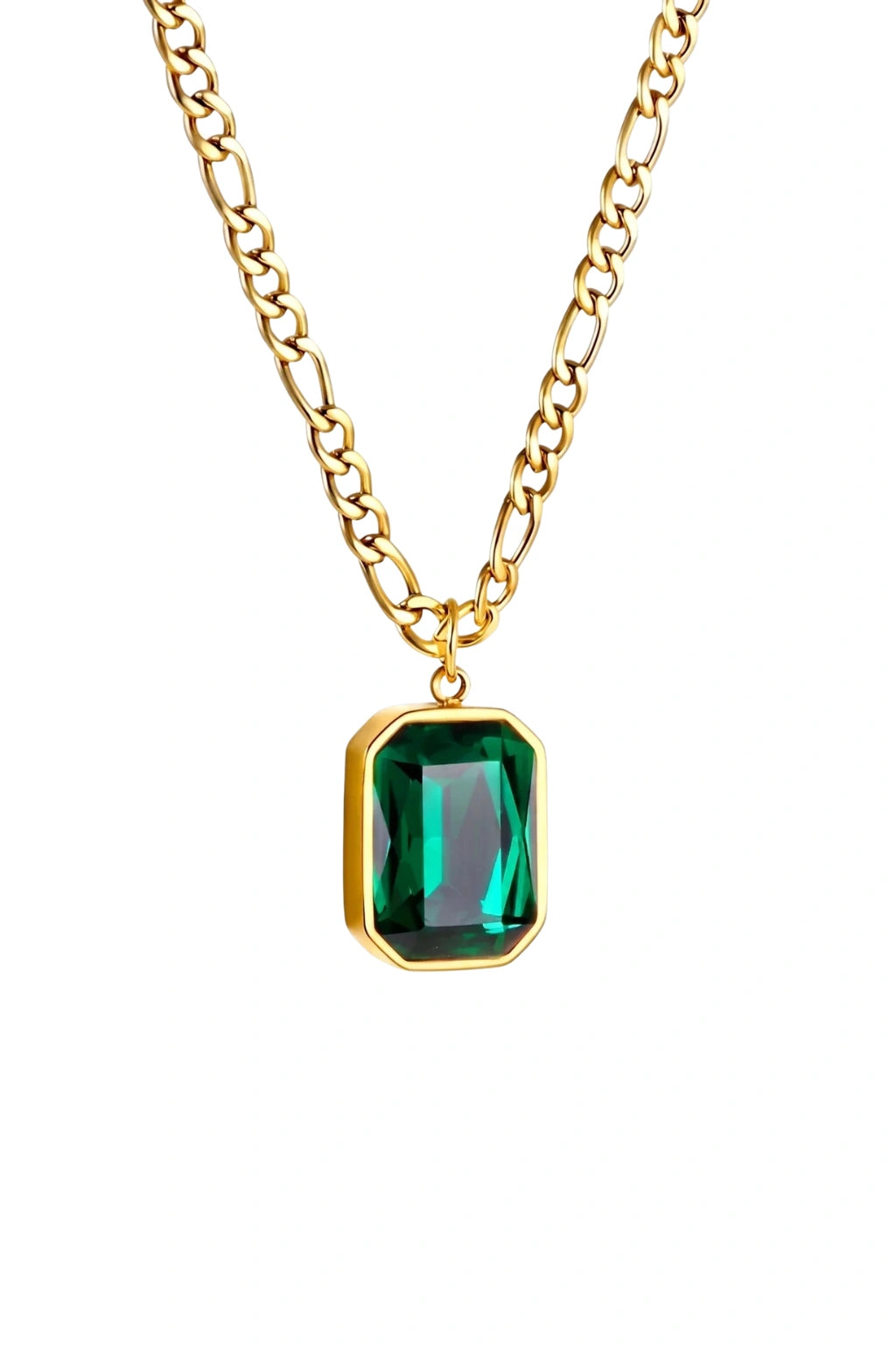 Green Zircon Pendant Necklace