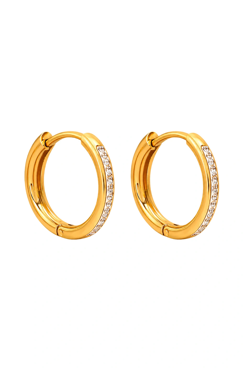 Hoop Earrings with Diamond Accents